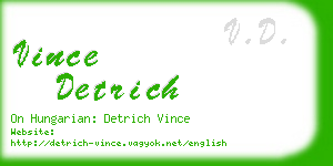 vince detrich business card